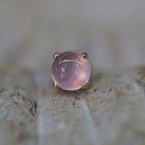 Anatometal Ziana RG 4mm Genuine Rose Quartz Threadless